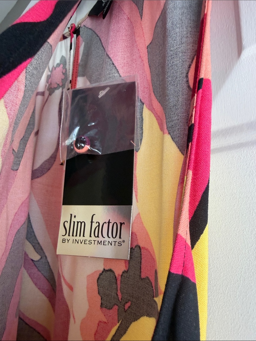 NWT Investments Vibrant Pink Yellow Floral Maxi Dress - Picture 7 of 10